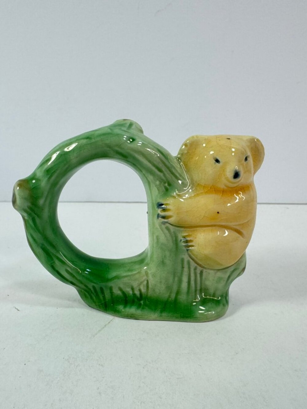 Vtg Ceramic Koala Bear Single Napkin Holder Figurine 2.5" tall